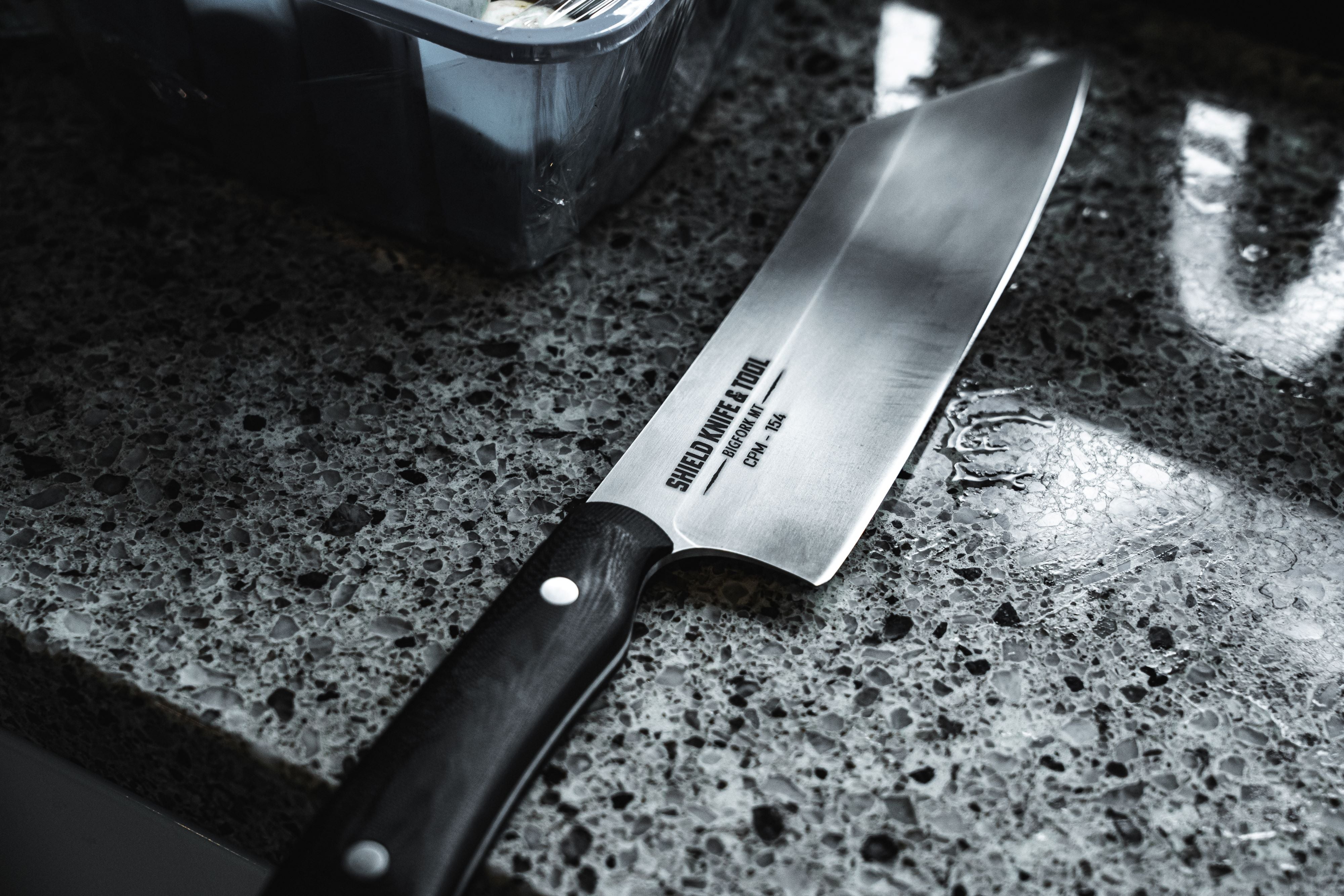 Kitchen Seax - Bead Blast Satin - Black G10