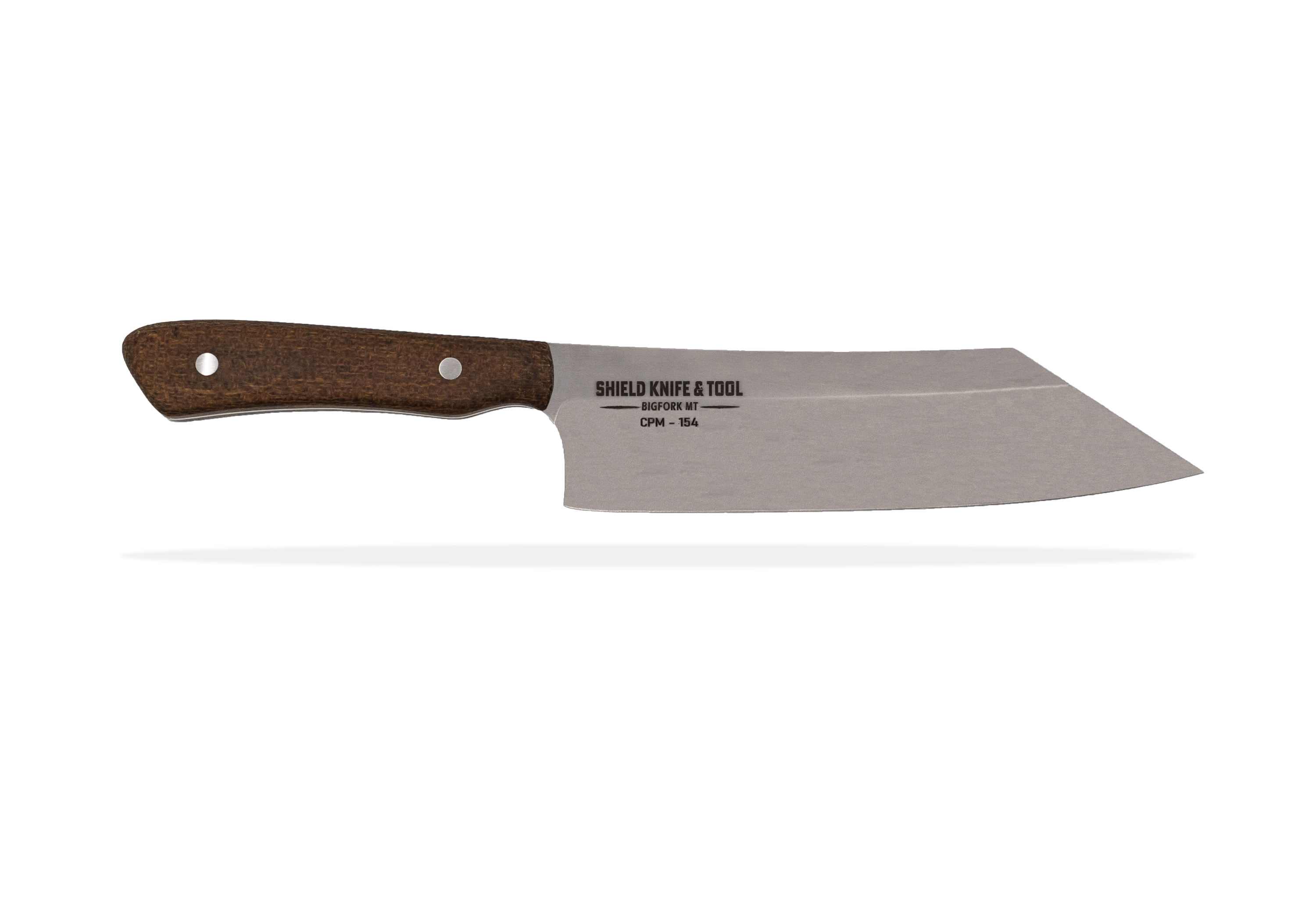 Kitchen Seax - Bead Blast Satin - Brown Burlap Micarta