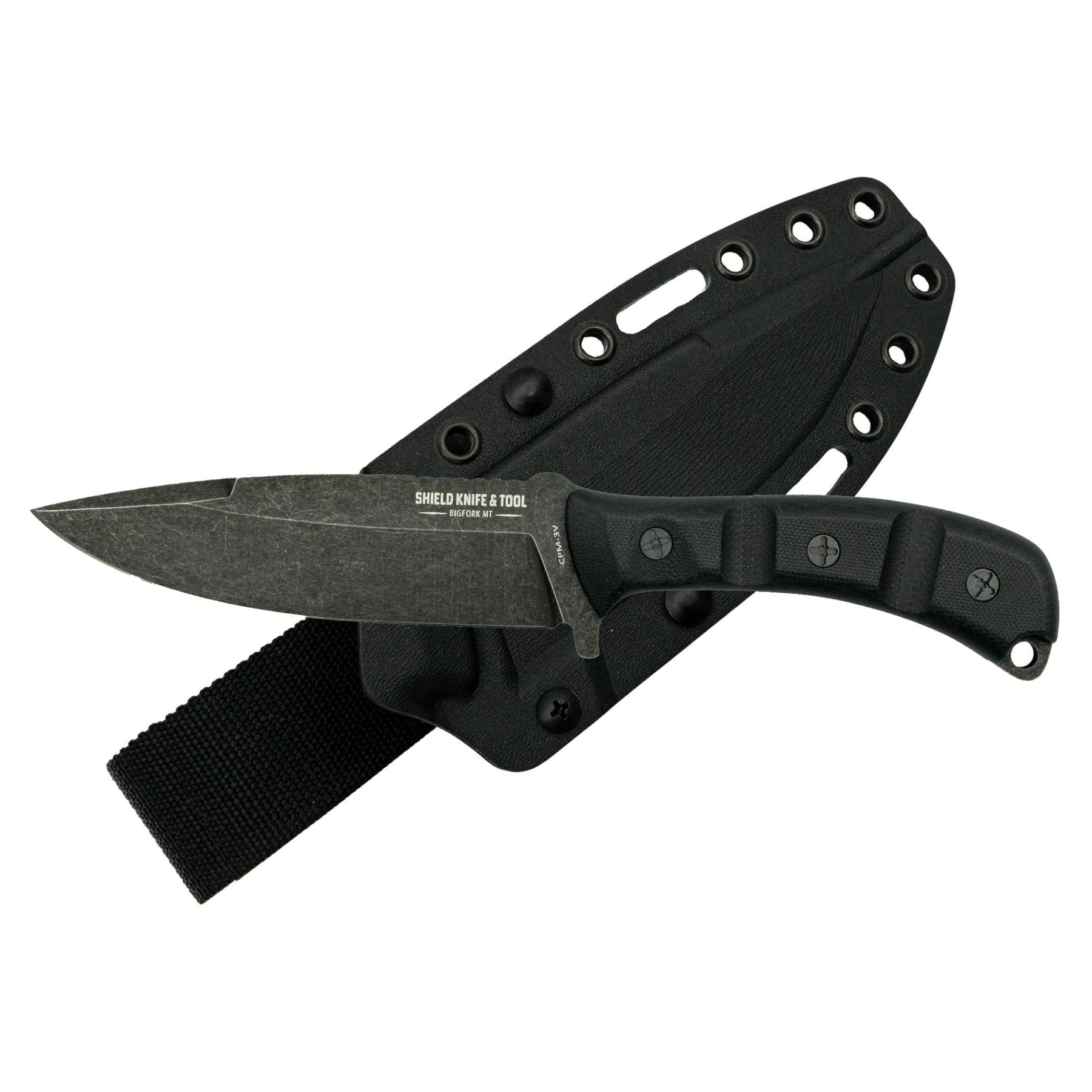 The Partisan Field Knife - Acid Stone Wash - Black G10